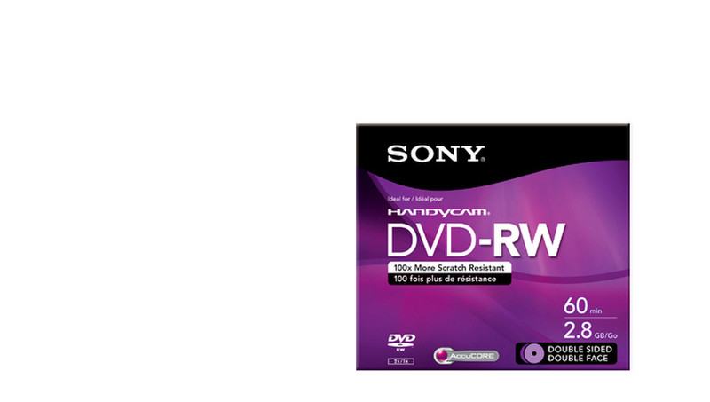 Sony DMW60DSR2H 2.8GB DVD-RW blank DVD