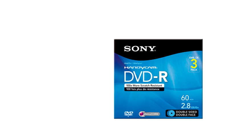 Sony 3DMR60DSR1H 2.8GB DVD-R DL 3Stück(e) DVD-Rohling