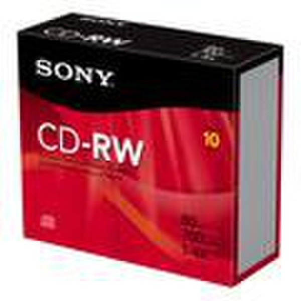 Sony 10CDRW700R CD-RW 700МБ 10шт чистые CD