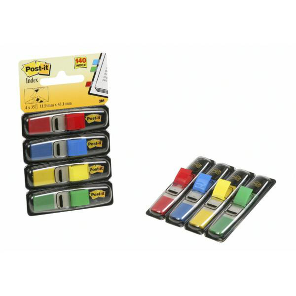 Post-It 683-4 Blank tab index Polyester Blue,Green,Red,Yellow tab index