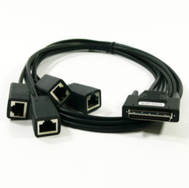 Vertiv FO4-RJ-45 4x RJ-45 FM Black serial cable