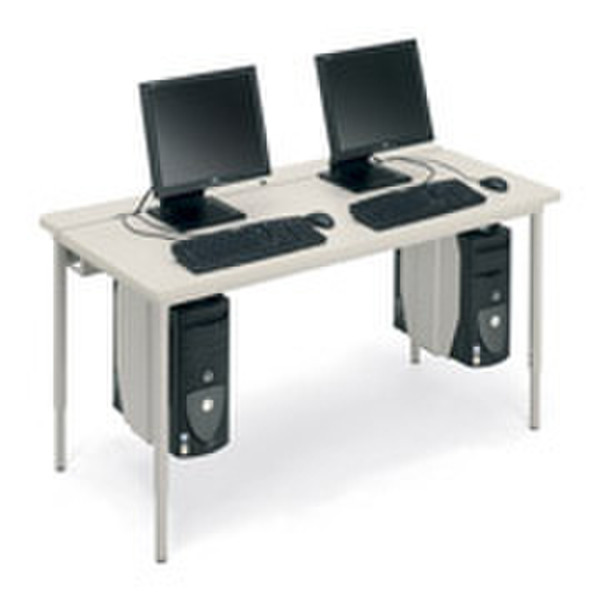 Bretford Quattro Voltea Computer Table Grey computer desk