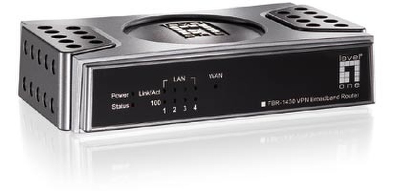 LevelOne FBR-1430 Подключение Ethernet DSL Черный, Серый проводной маршрутизатор