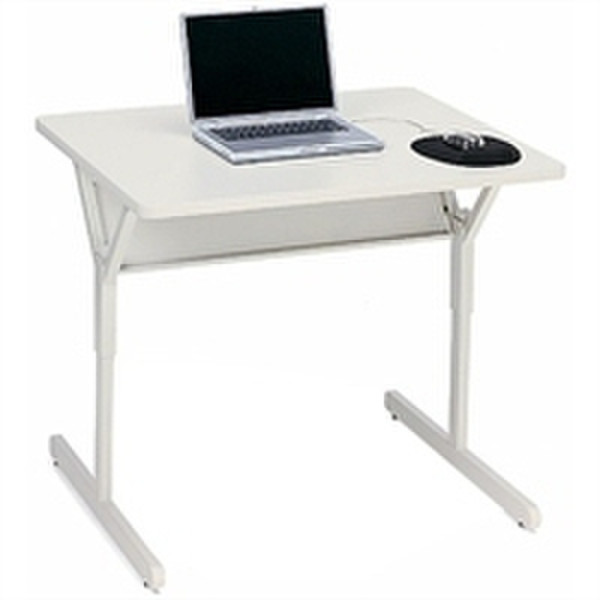 Bretford Rectangle Basic Computer Table Grey computer desk