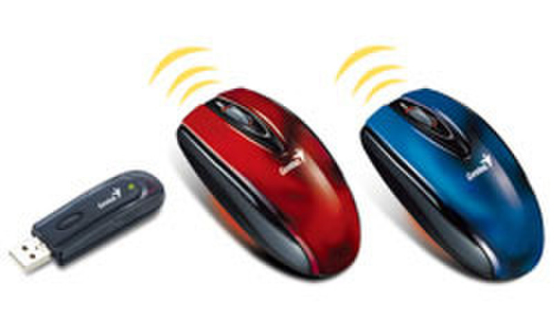 Genius Wireless Mini Navigator Bluetooth Оптический 800dpi Красный компьютерная мышь