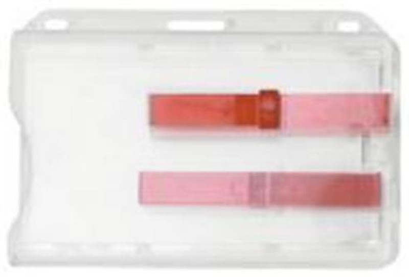 Brady People 1840-6400 Polycarbonate Red,Transparent business card holder