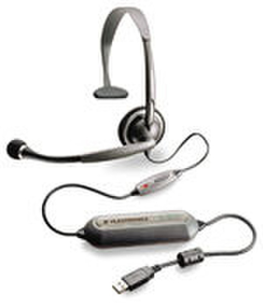 Plantronics DSP-100 USB Speech Recognition Headset Monaural Silver headset