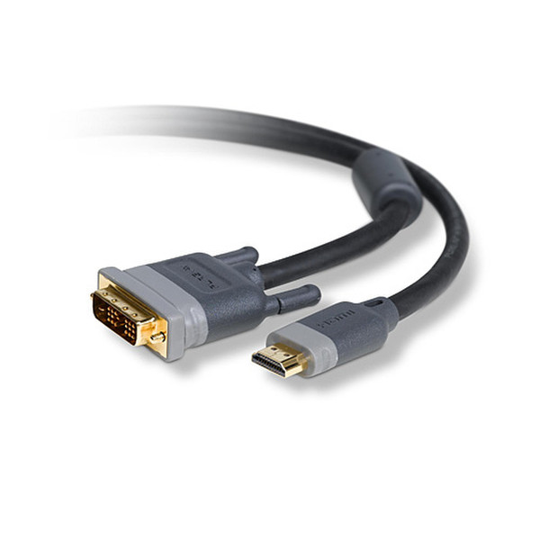 Belkin AV22400-12 3.66m HDMI DVI-D Black,Grey video cable adapter