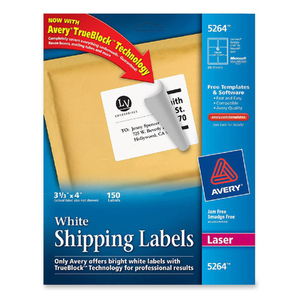 Avery 5264 printer label