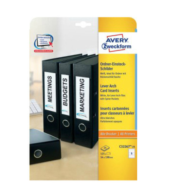 Avery C32267-25 Weiß Selbstklebendes Druckeretikett Druckeretikett