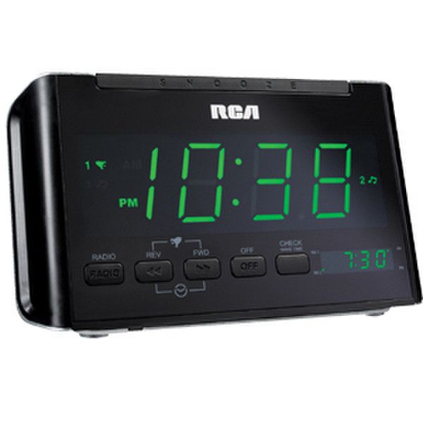 Audiovox RC40 Clock Digital Black radio