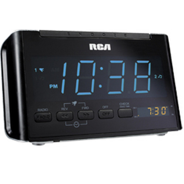 Audiovox RC46 Clock Black radio