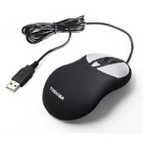 Toshiba USB Optical Scroll Wheel Mouse, 800 dpi, silver black