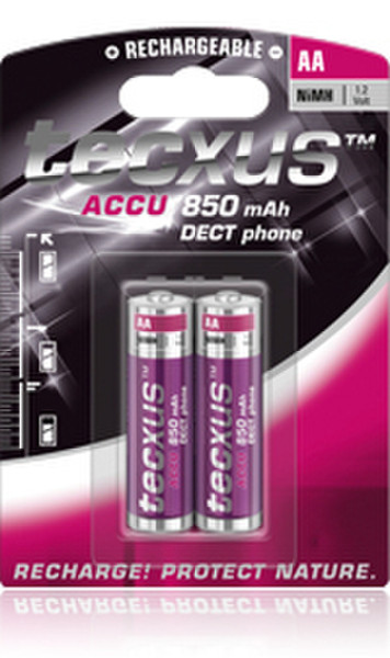 Tecxus AA NiMH 850mAh - 2Pk Nickel-Metallhydrid (NiMH) 850mAh 1.2V Wiederaufladbare Batterie