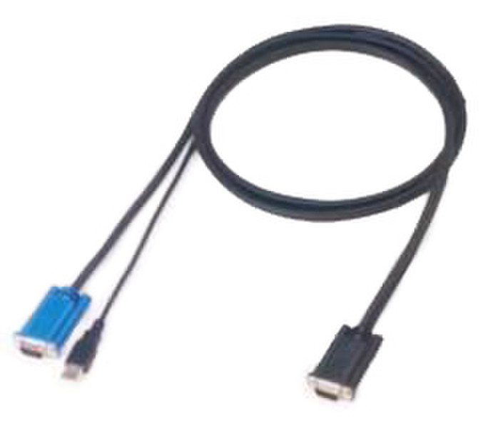 Fujitsu 1.8m VGA - VGA + USB 1.8m Schwarz Tastatur/Video/Maus (KVM)-Kabel