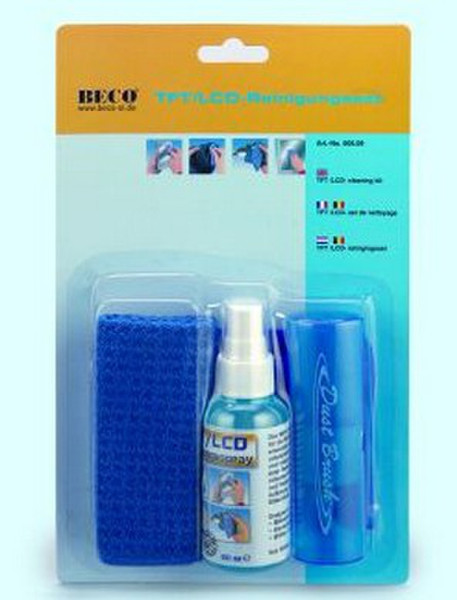 Beco 605.09 LCD/TFT/Plasma Equipment cleansing wet/dry cloths & liquid equipment cleansing kit