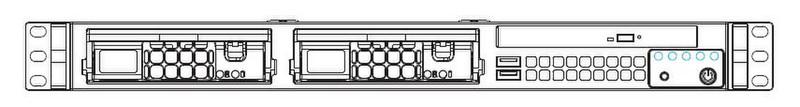 Supermicro CSE-811TQ-260B Niederprofil (superflach) 260W Schwarz Computer-Gehäuse