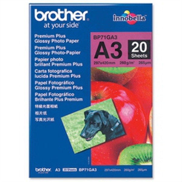 Brother BP71GLA3 Weiß Fotopapier