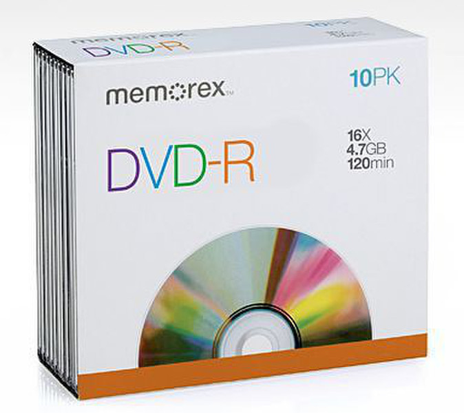 Imation 16x DVD-R With Slimline Jewel Case 10 Pack 4.7GB DVD-R 10pc(s)