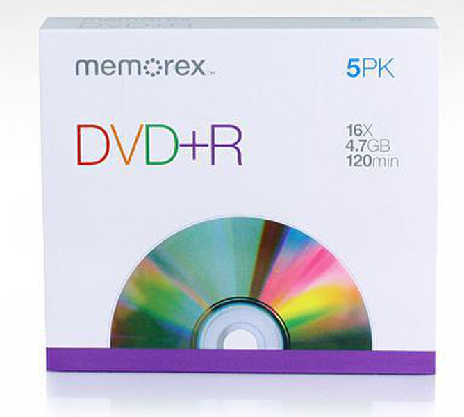Imation 16x DVD+R With Slimline Jewel Case 5 Pack 4.7GB DVD+R 5pc(s)