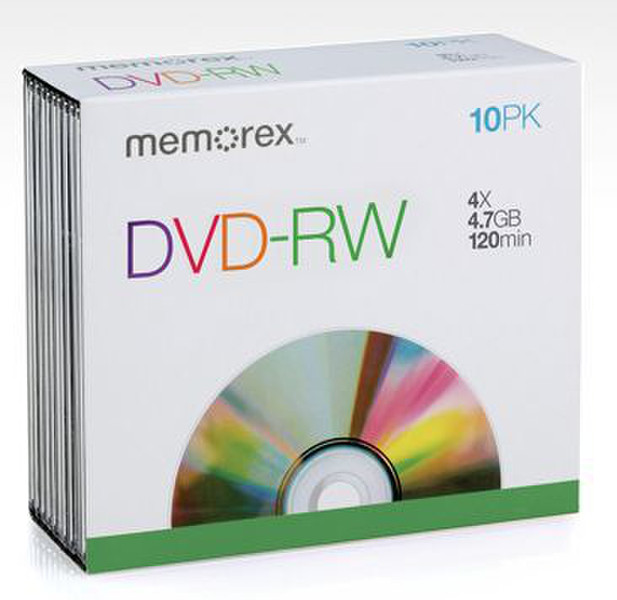 Imation 4X DVD-RW With Slimline Jewel Case 10 Pack 4.7GB DVD-RW 10pc(s)