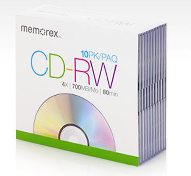 Imation CD-RW With Slimline Jewel Case 10 Pack CD-RW 700МБ 10шт