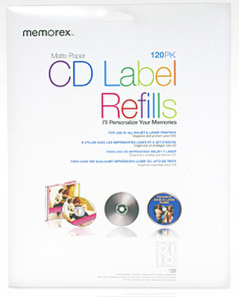 Imation White CD Labels 120 Pack