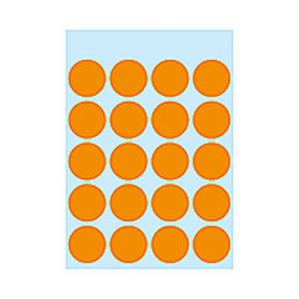 HERMA Multi-purpose labels ø 19mm luminous orange 100 pcs 100pc(s) self-adhesive label