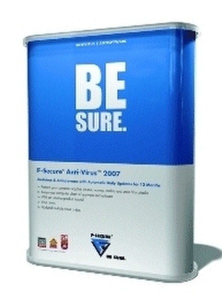 F-SECURE Anti-Virus 2007 License with 1 year Support and Maintenance