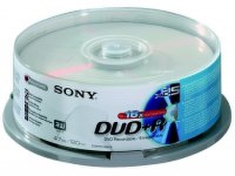 Sony DVD+R 4.7Gb 16x spindel (25) 4.7GB DVD+R 25Stück(e)