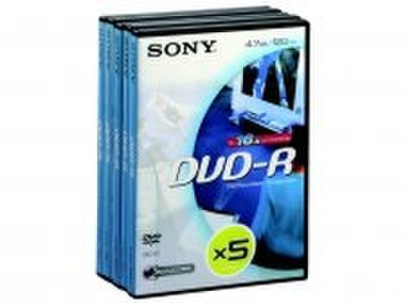 Sony DVD-R 4.7Gb 16x videobox (5) 4.7GB DVD-R 5pc(s)