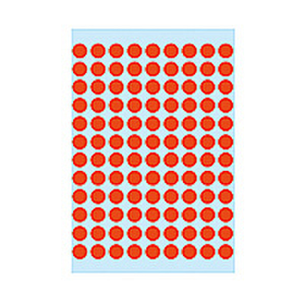 HERMA Multi-purpose labels ø 8mm red 540 pcs 540pc(s) self-adhesive label