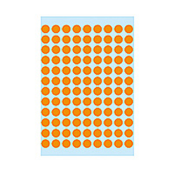 HERMA Multi-purpose labels ø 8mm luminous orange 540 pcs 540pc(s) self-adhesive label