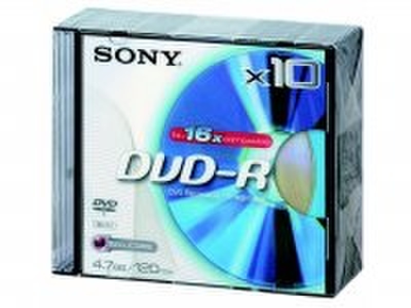 Sony DVD-R 4.7Gb 16x jewelcase (10) 4.7ГБ DVD-R 10шт