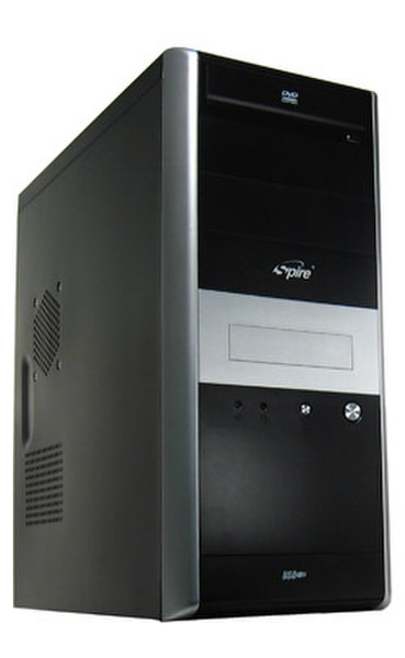 Spire BlackFin II Midi-Tower Black,Silver computer case