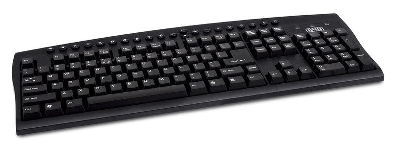 Sweex Multimedia Keyboard PS/2 Black German PS/2 QWERTY Schwarz Tastatur
