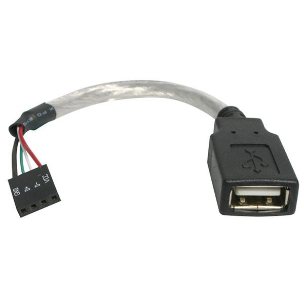 StarTech.com 15 cm USB 2.0 Kabel - USB A-Buchse auf USB Mainboard 4pin Header - Buchse/Buchse