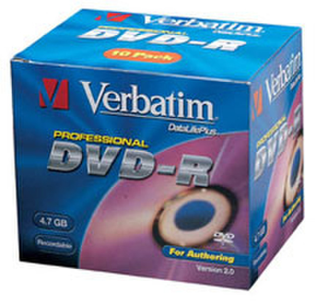 Verbatim DVD-R 4.7GB Authoring V2.0 JC 10 Pack 4.7ГБ 10шт