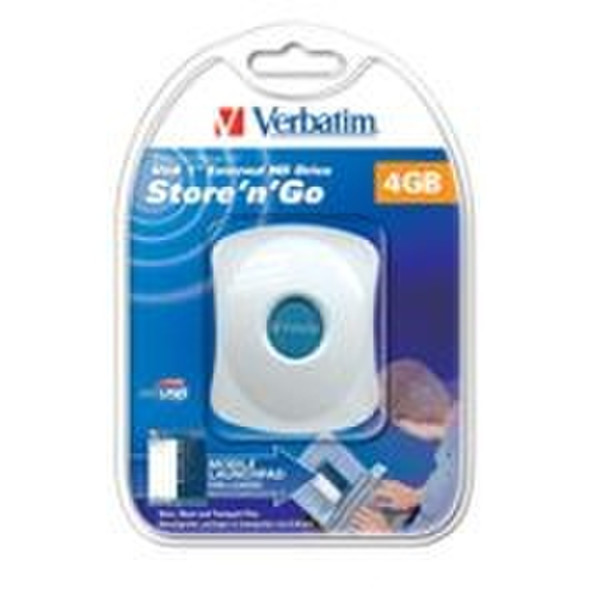 Verbatim Store 'n' Go USB 1 inch External HD Drive 4GB 2.0 4GB external hard drive