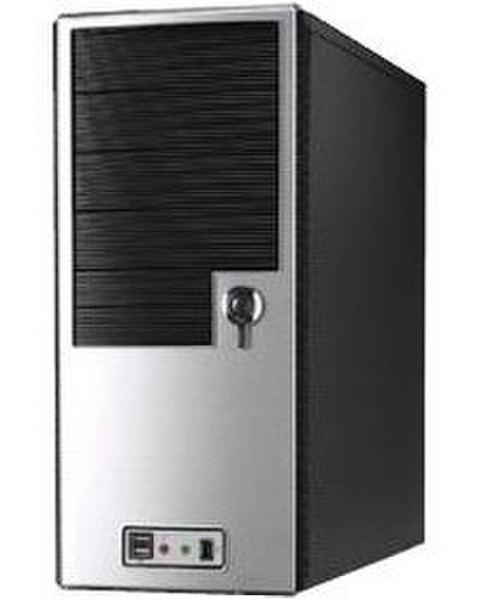 Ever Case ECE4292 BS Mid Tower Case Midi-Tower Schwarz, Silber Computer-Gehäuse