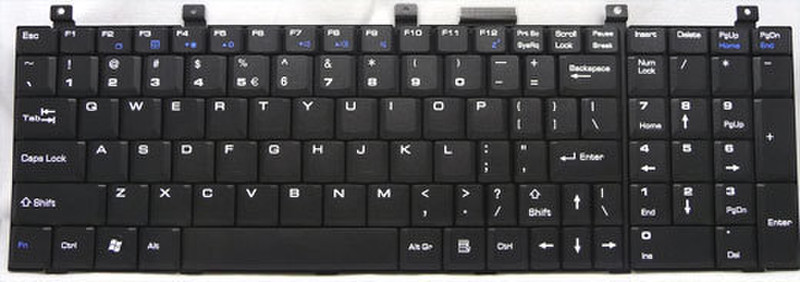 MSI S1N-3UUS141-C54 QWERTY Black keyboard