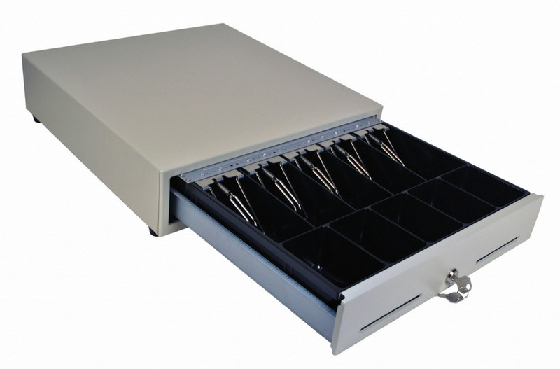 M-S Cash Drawer J-423-W Steel White cash box tray