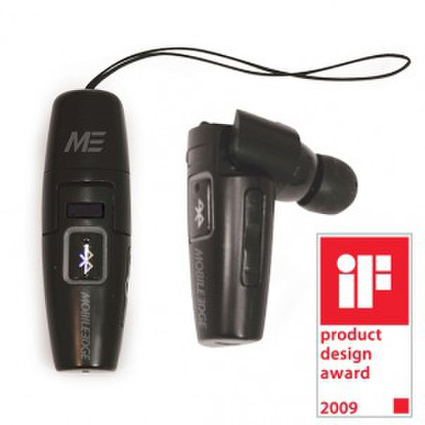 Mobile Edge PowerSmart Bluetooth Headset Стереофонический Bluetooth Черный гарнитура мобильного устройства