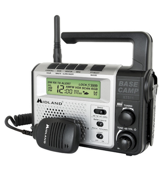 Midland XT511 22-CHANNEL GMRS EMERGENCY CRANK RADIO WITH AM/FM/WEATHER 22channels 462.550 - 467.7125MHz two-way radio