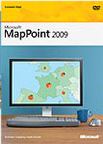 Microsoft MapPoint Fleet 2009, EN, MVL, DVD, 5 MLF, European Maps