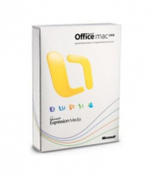 Microsoft Office 2008 for Mac w/Expression Media, DAN, Disk Kit DAN