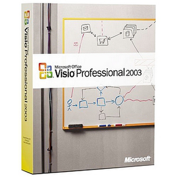 Microsoft Visio 2003 Professional, w/SP1, x32, WIN, MVL, CD, DAN