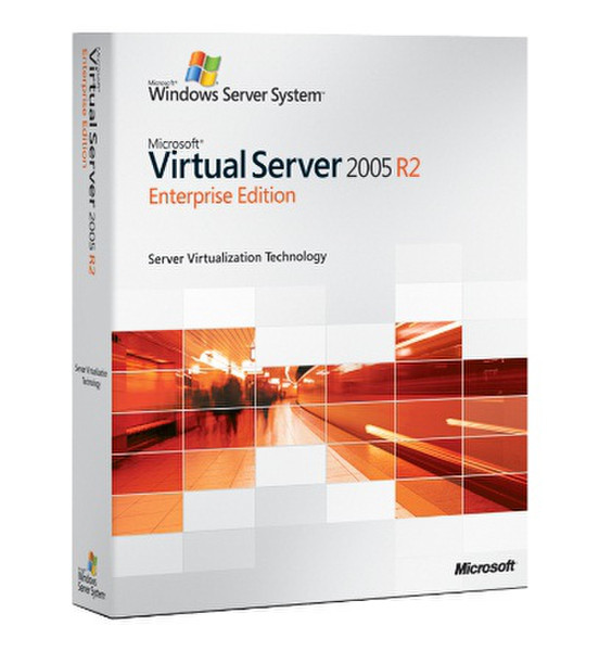 Microsoft Virtual Server 2005 R2 Enterprise Edition, SP1, MVL, CD, CHI (SIMPL) Microsoft Volume License (MVL)