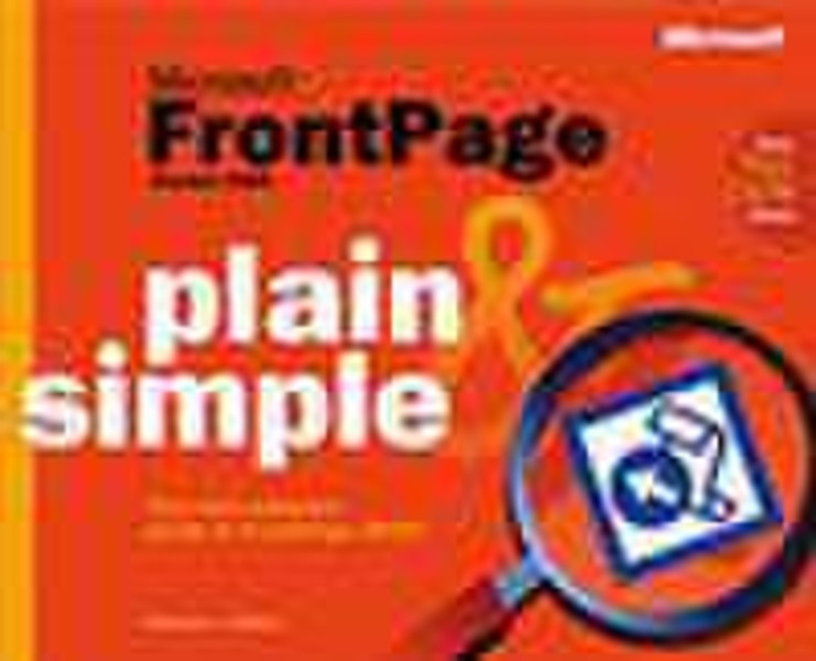 Microsoft FrontPage 2002 Plain & Simple 230pages English software manual