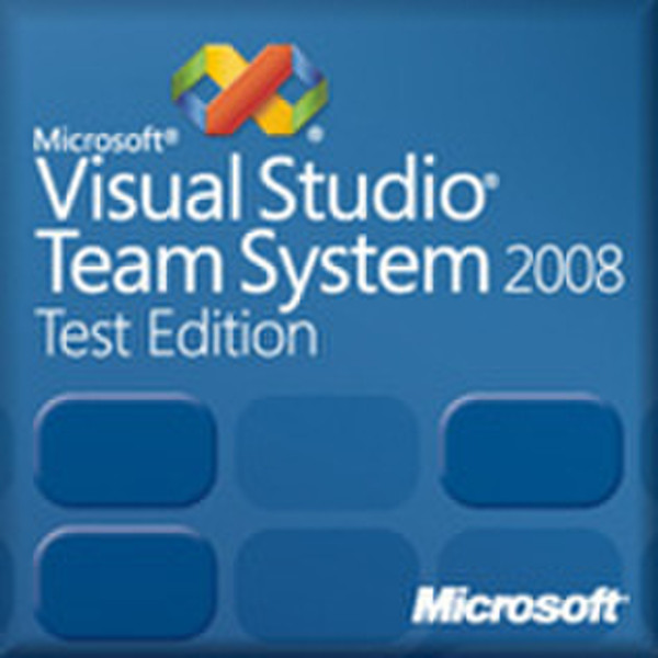 Microsoft Visual Studio Team System 2008 Test Edition, MVL, DVD, RUS